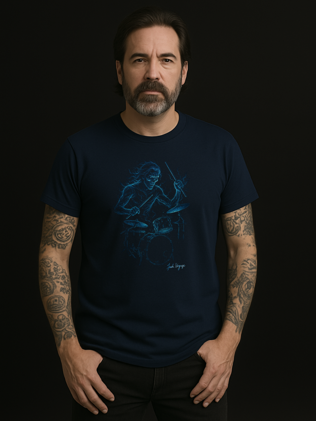 Camiseta "king nigth batera" jackmusic©