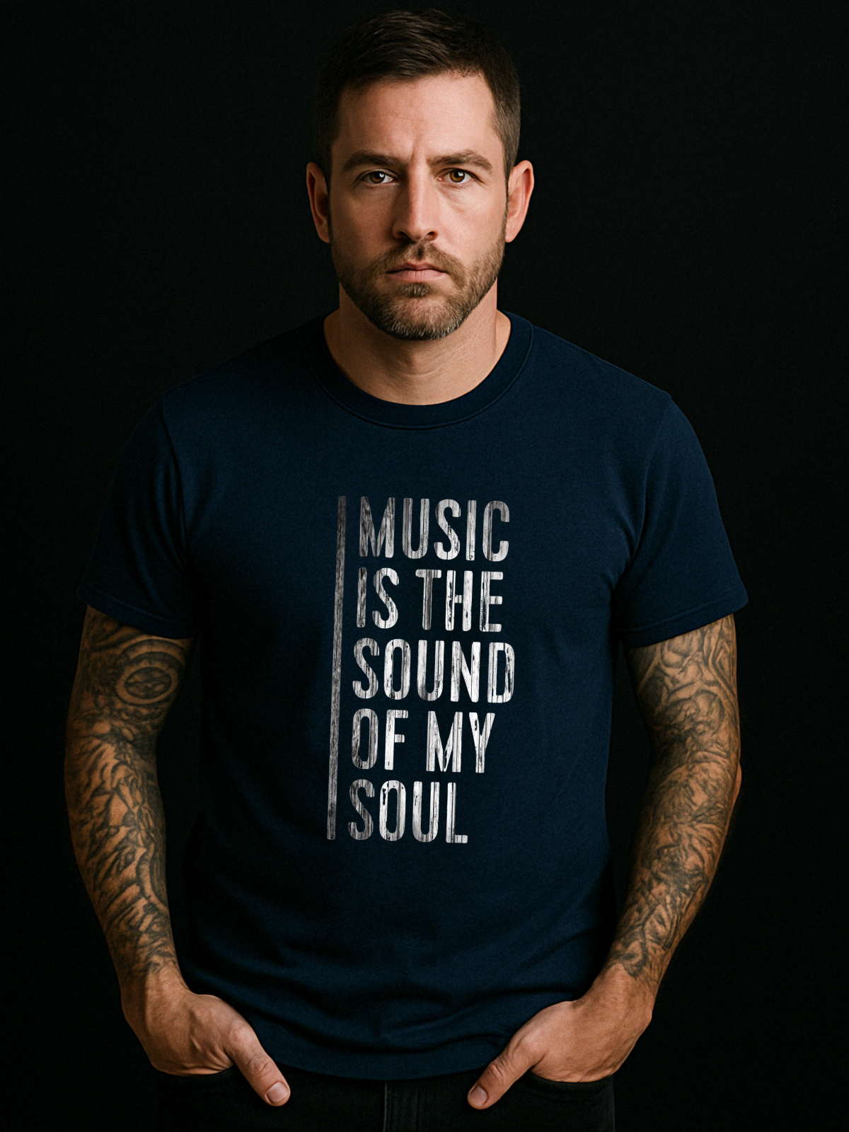 Camiseta "a música é o som da minha alma" jackmusic©