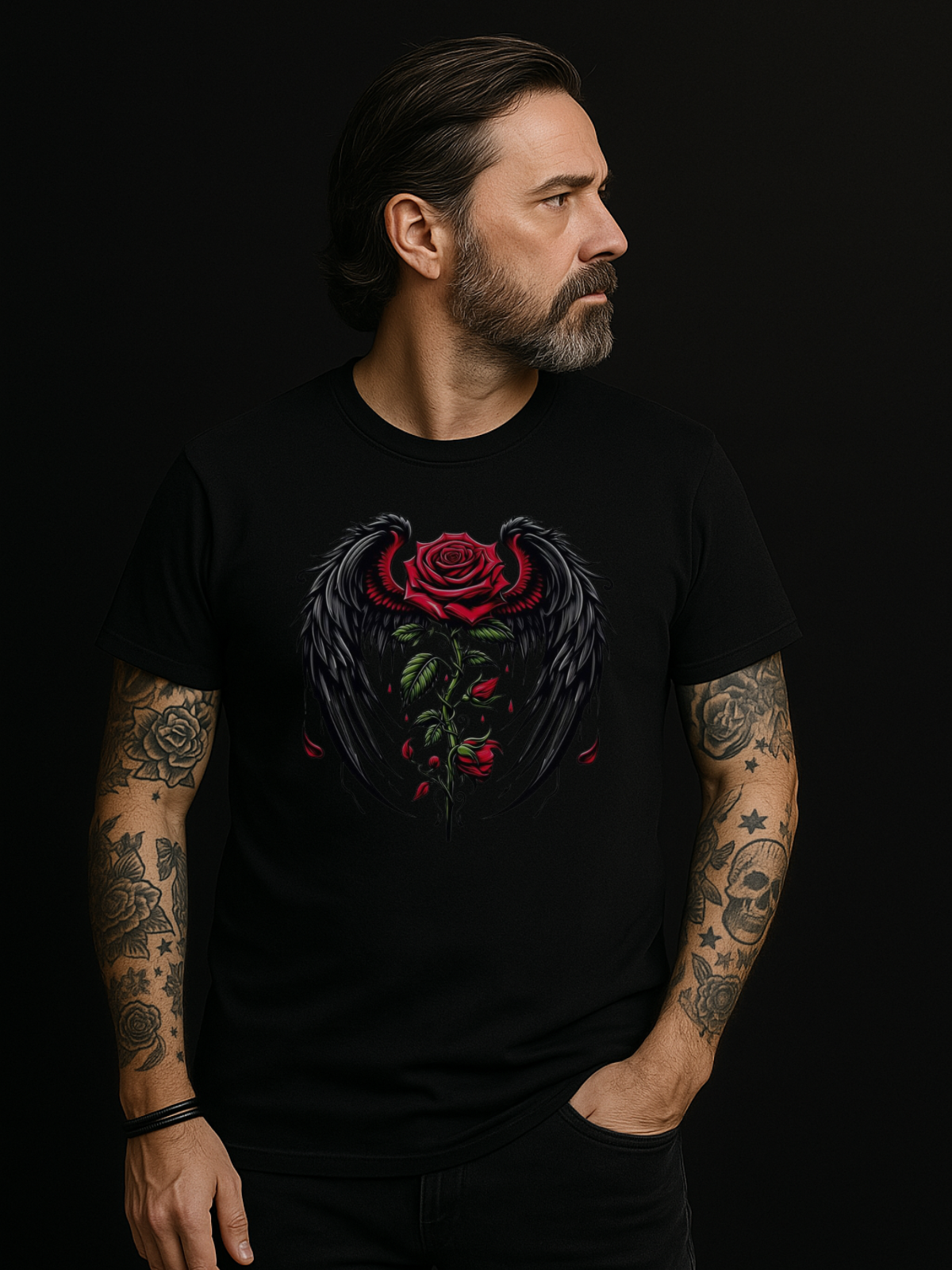 Camiseta "Rosa alada red " Jackvoyage®