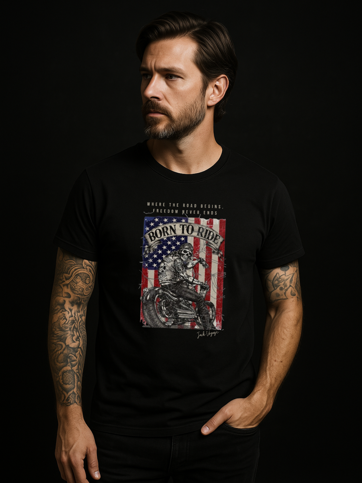 Camiseta "born to ride" jackmotor©