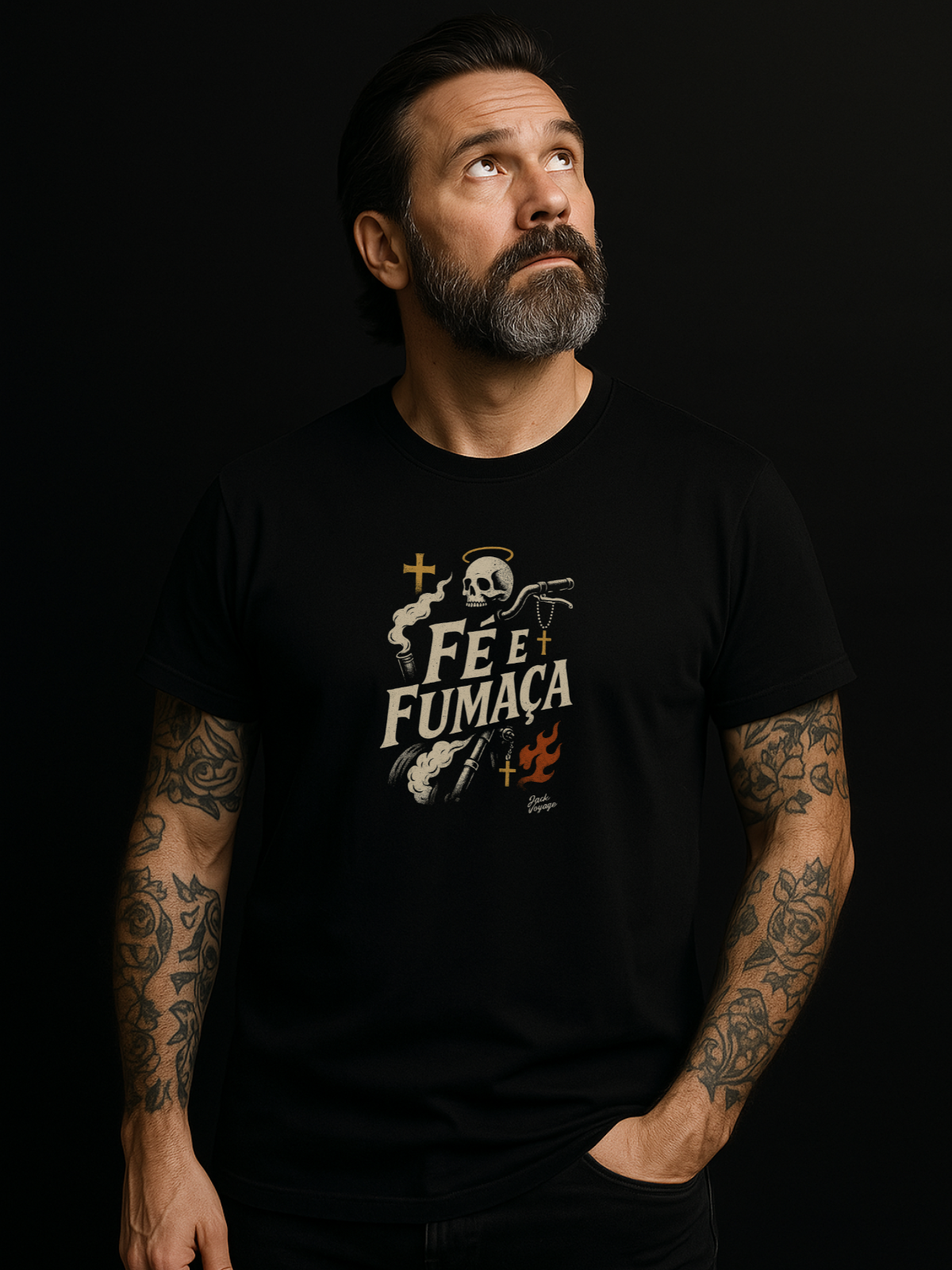Camiseta "fé e fumaça" jackmotor©