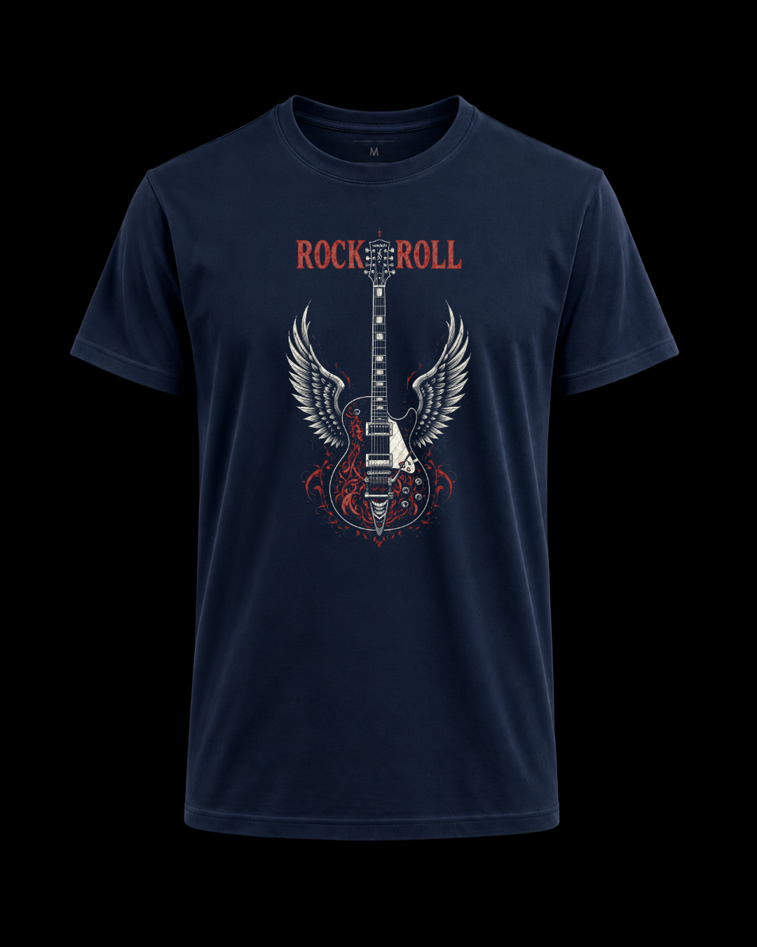 Camiseta Rock n Roll guitar red