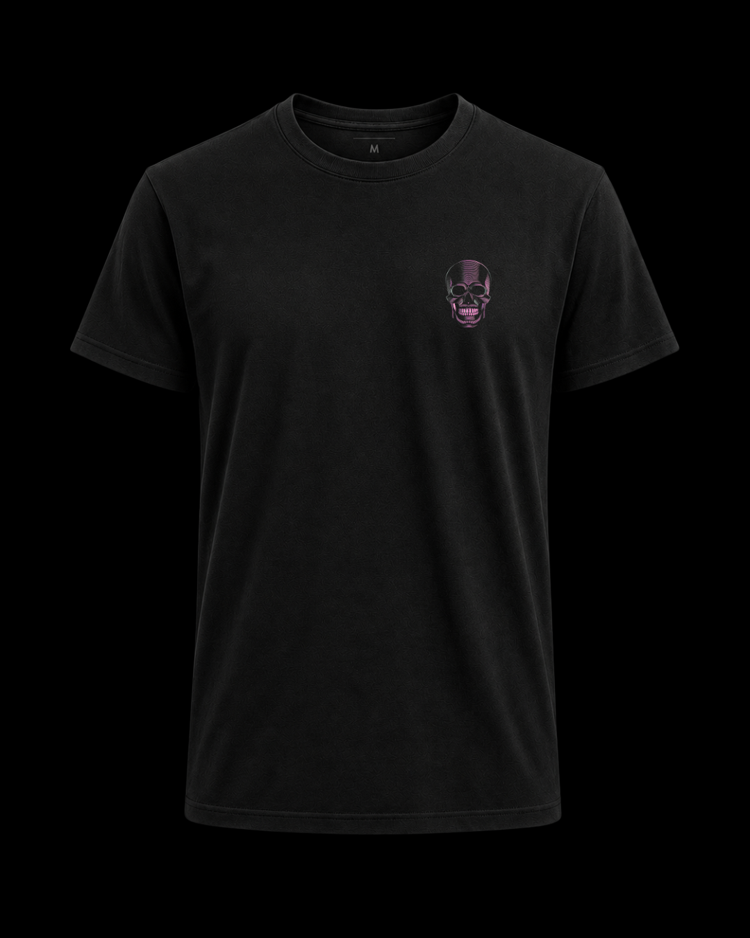 Camiseta minimal skull purpple