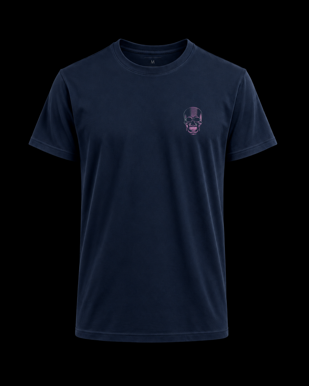 Camiseta minimal skull purpple