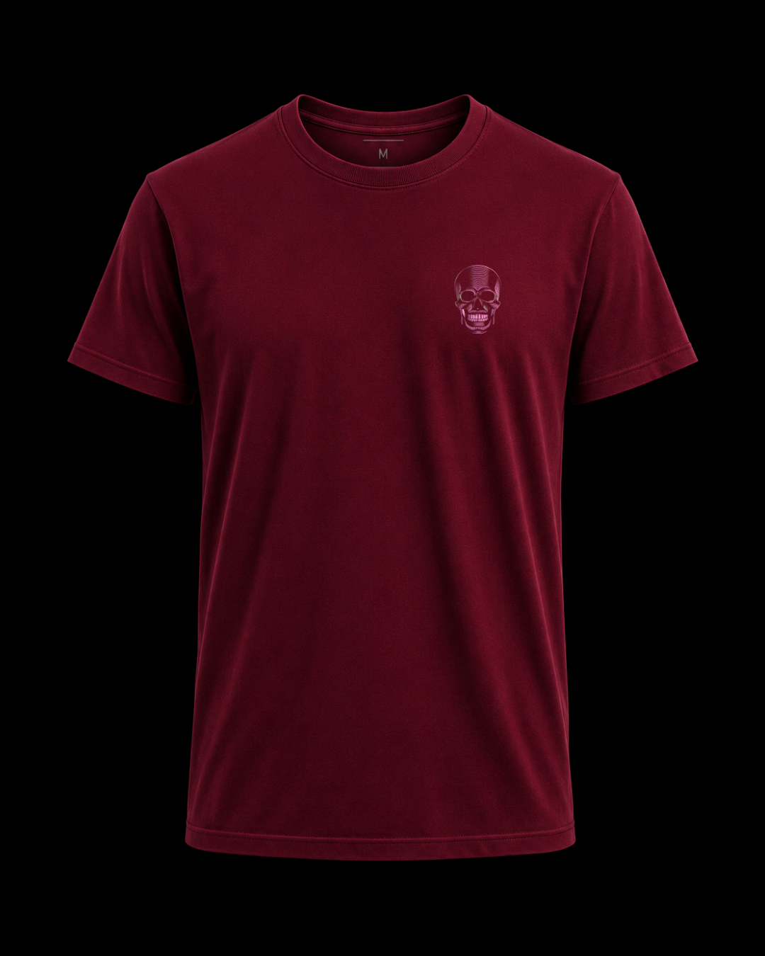 Camiseta minimal skull purpple