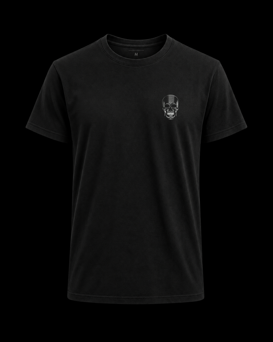 Camiseta minimal skull white
