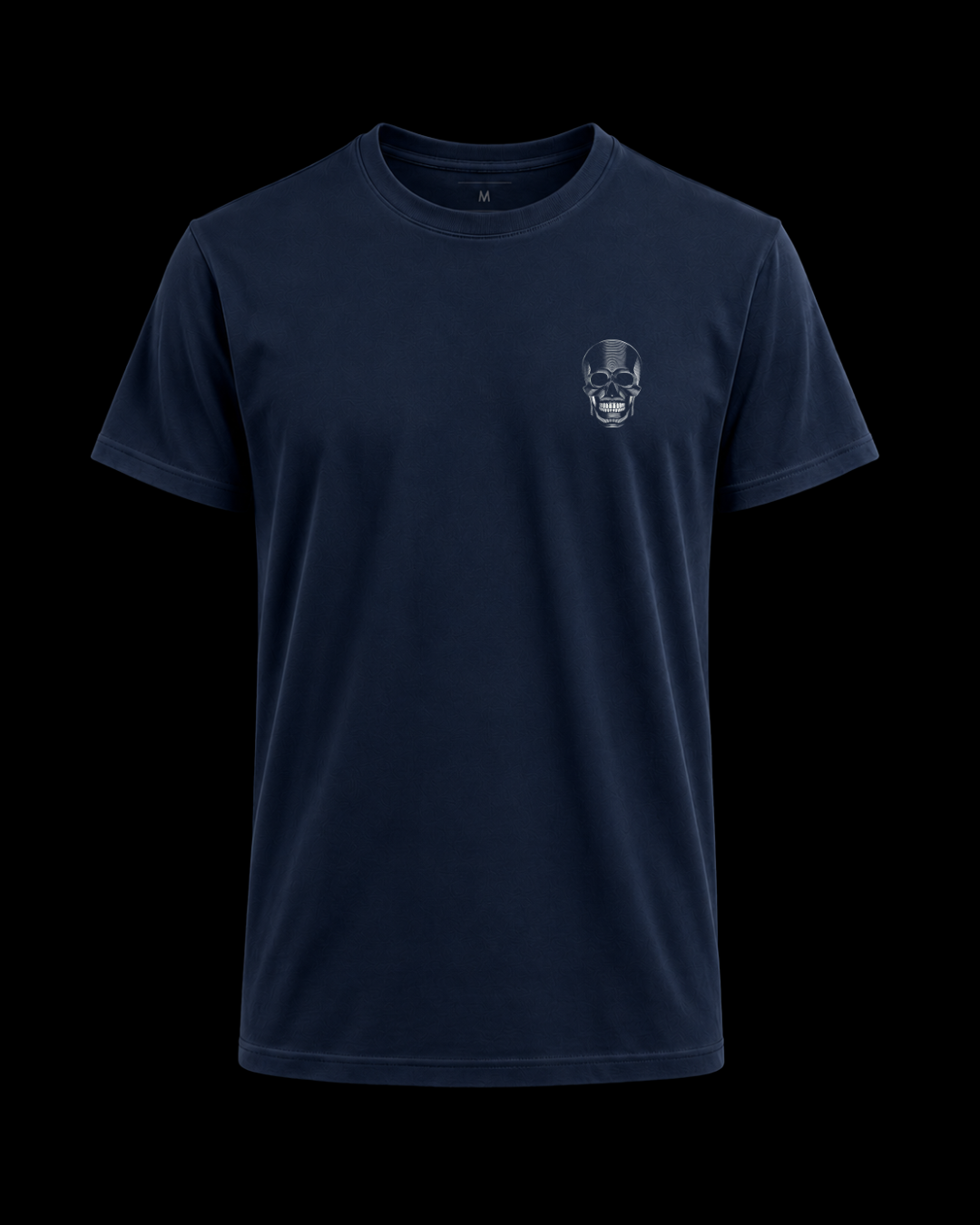 Camiseta minimal skull white