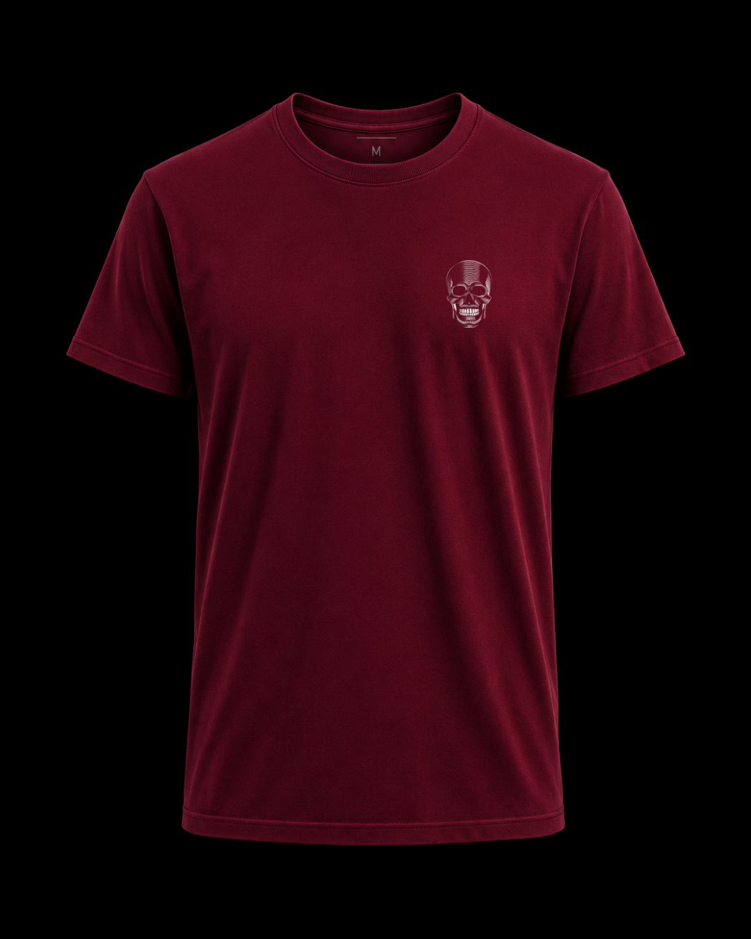 Camiseta minimal skull white