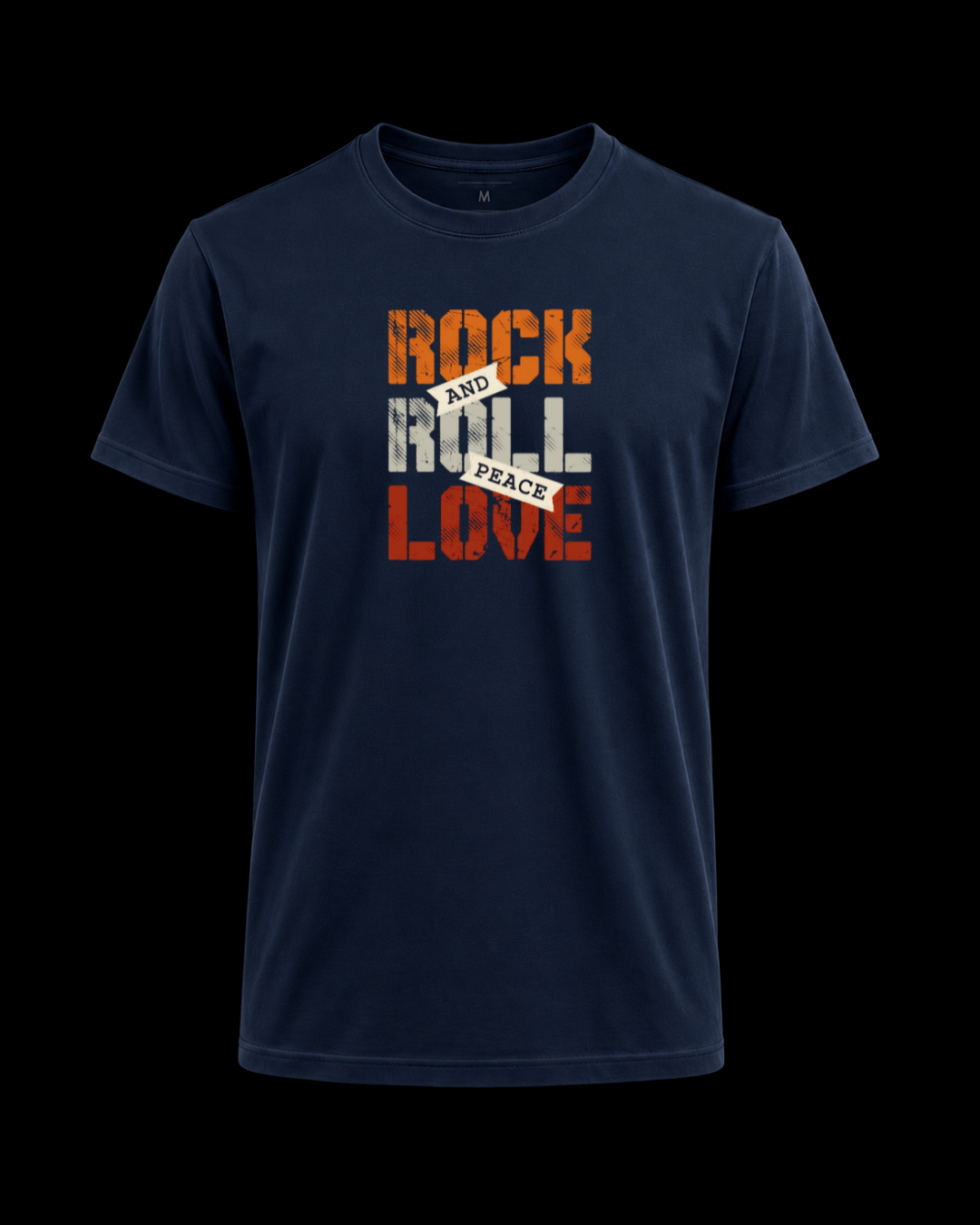 Camiseta Rock and Roll peace and love