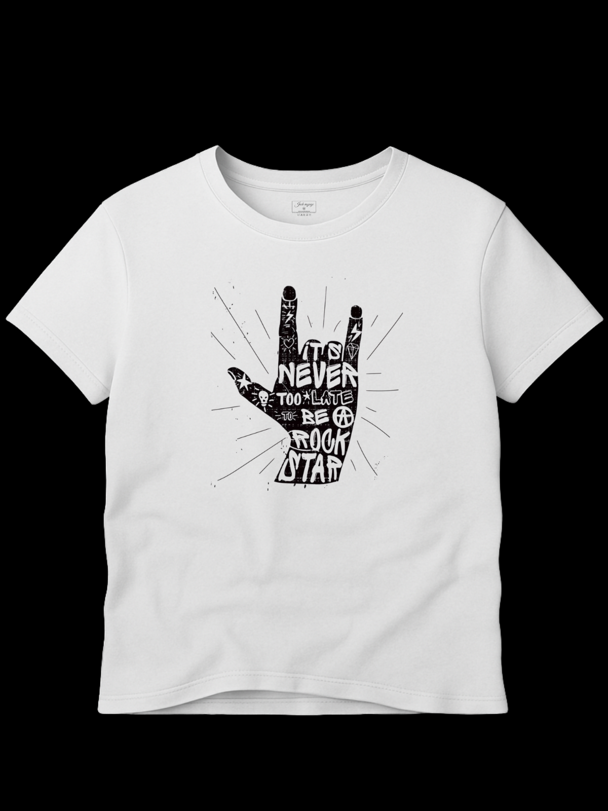 Camiseta "Nunca é tarde para ser uma estrela do rock" jackvoyage®