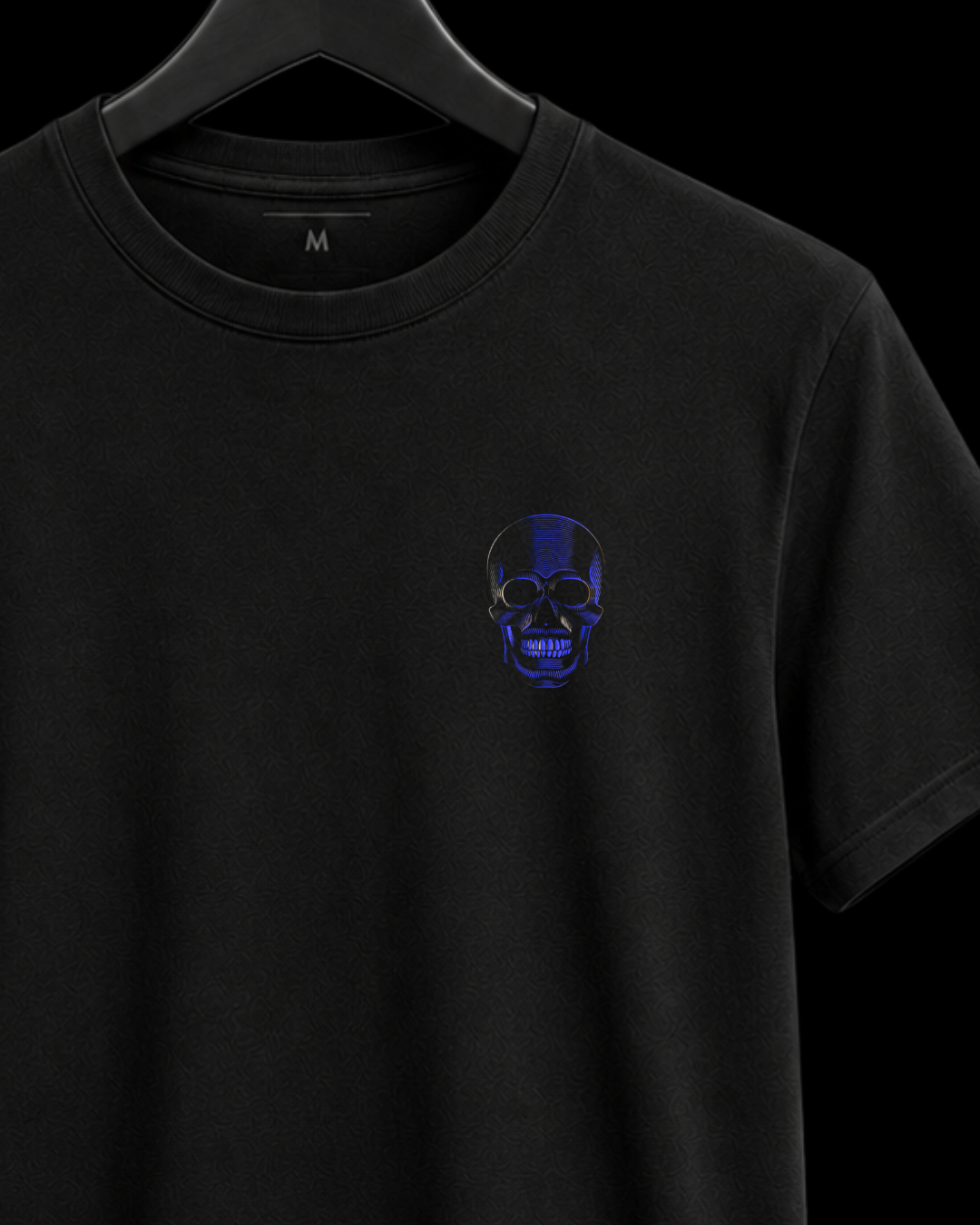 Camiseta minimal skull blue