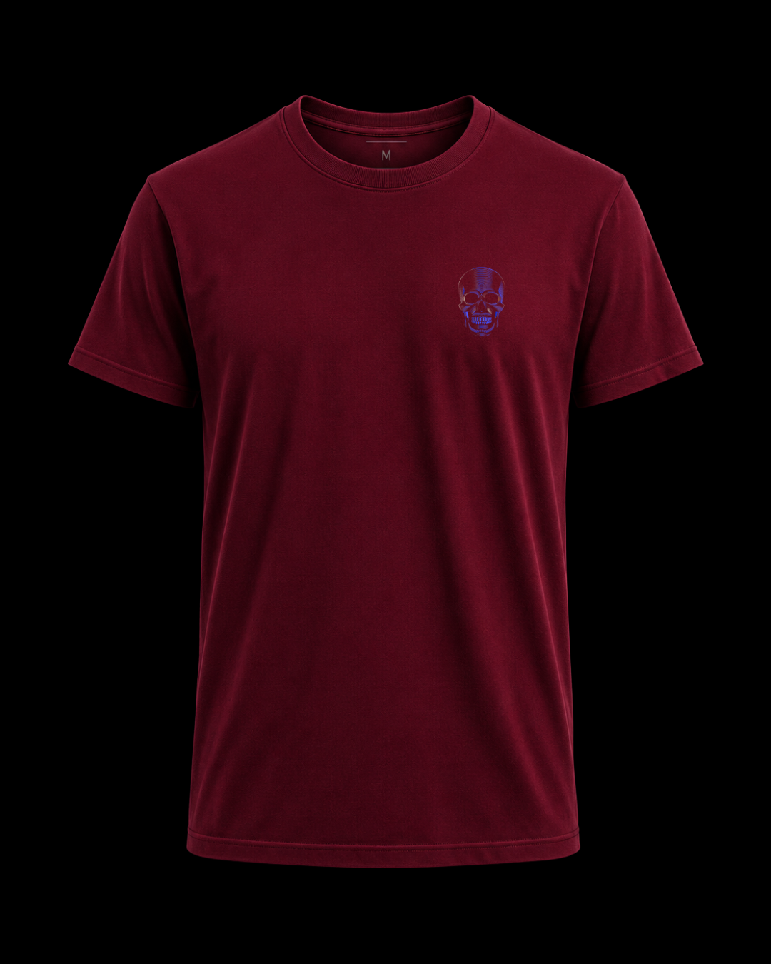 Camiseta minimal skull blue