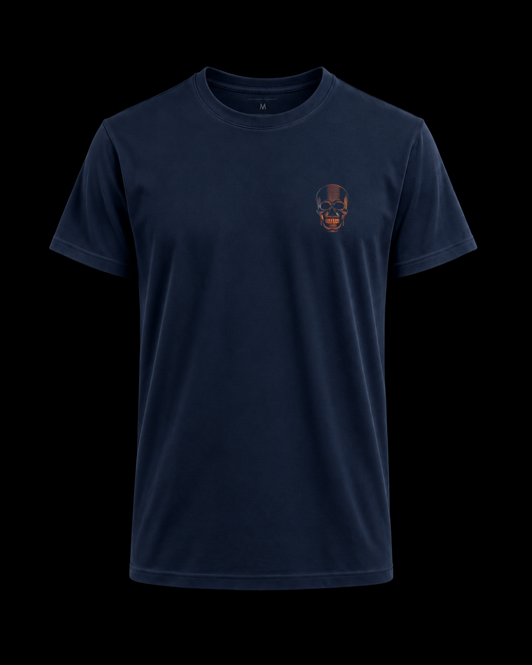 Camiseta minimal skull orange