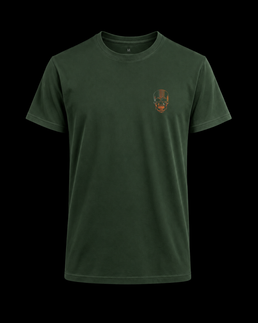 Camiseta minimal skull orange