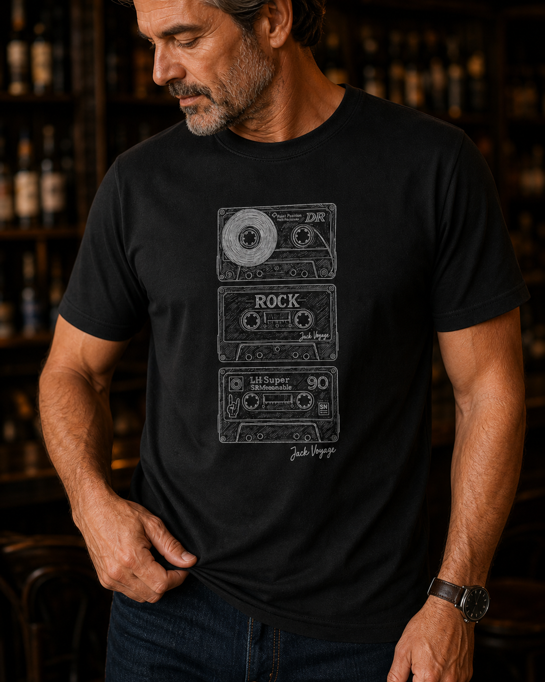 Camiseta old fita cassete