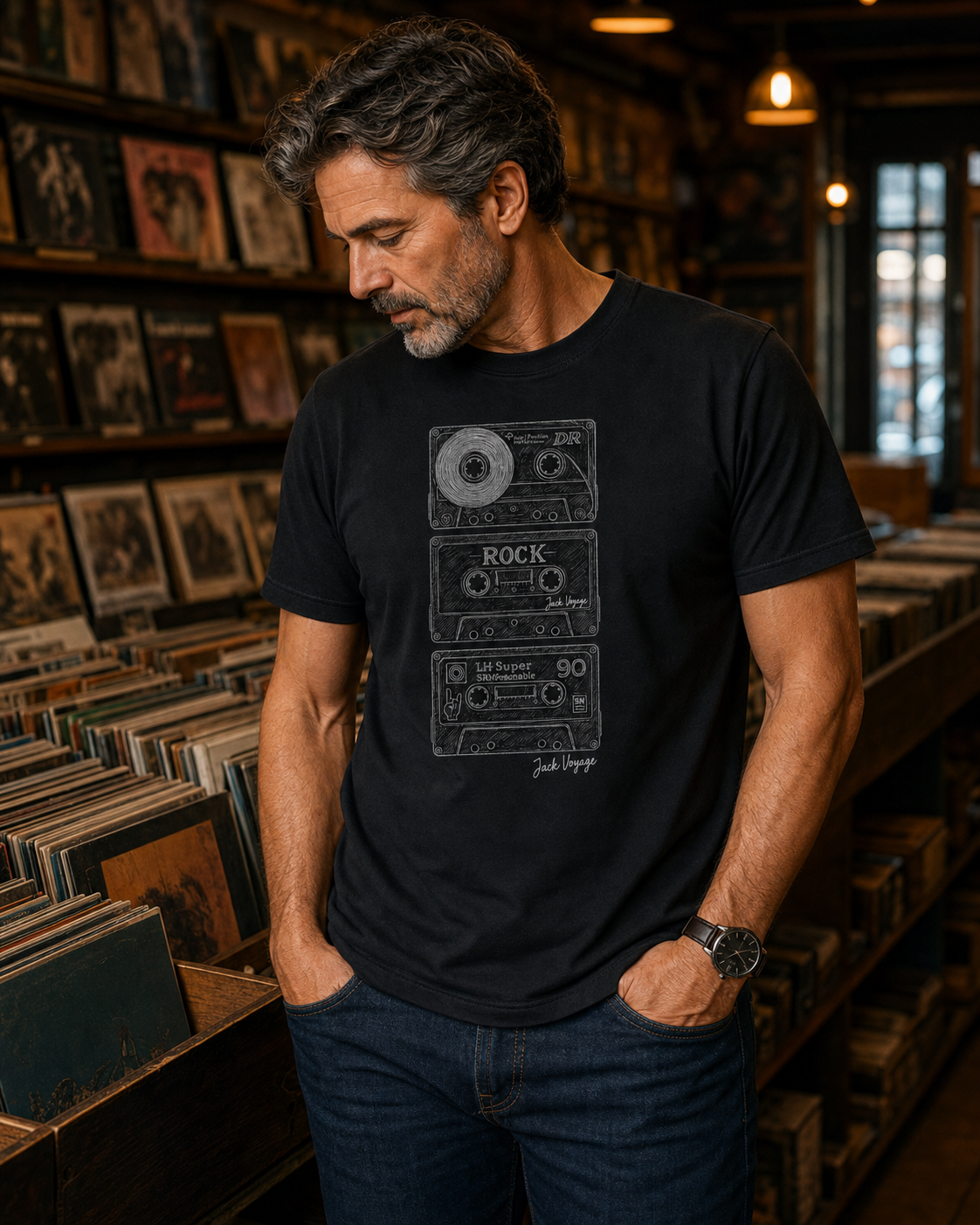 Camiseta old fita cassete