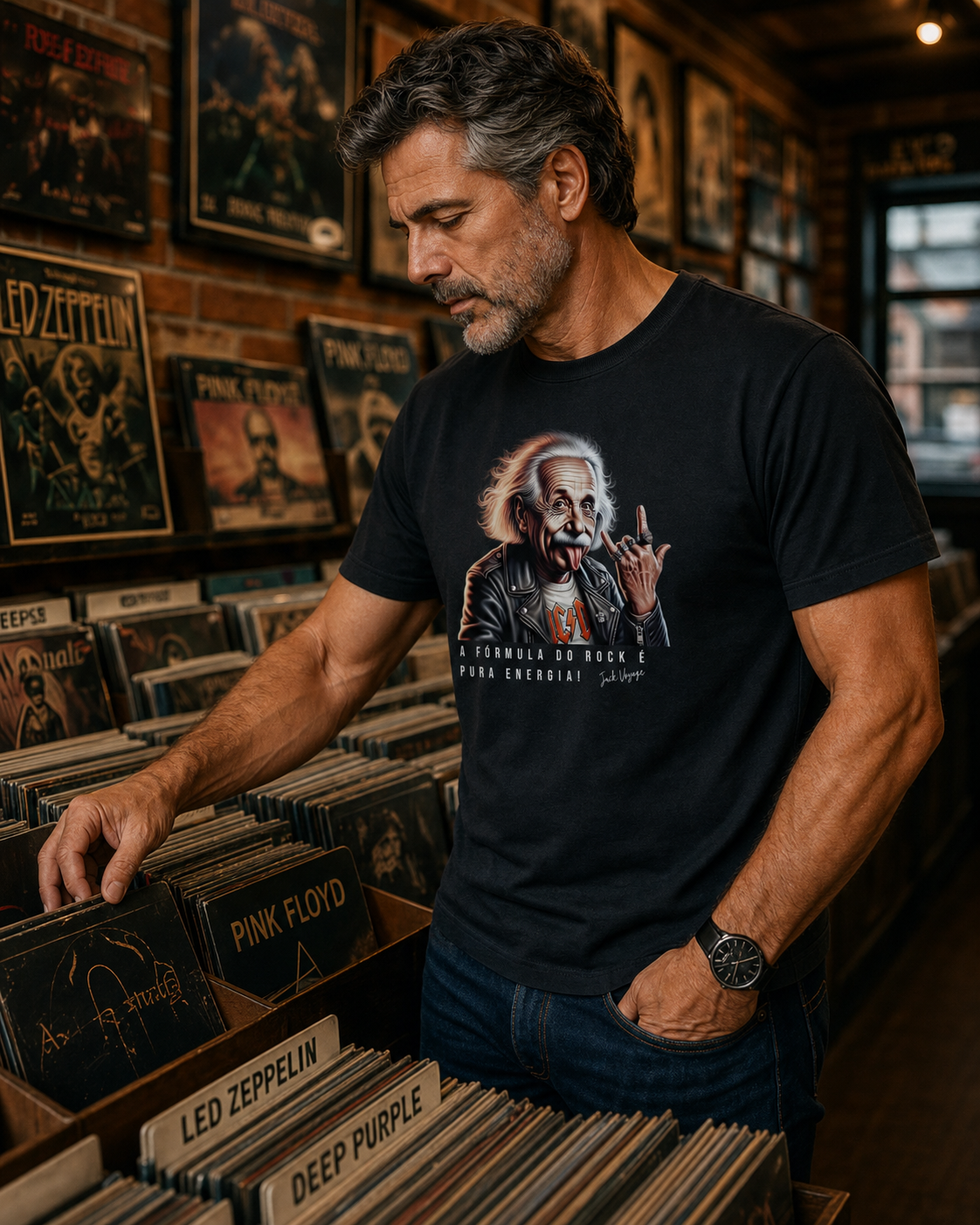 Camiseta A fórmula do rock é pura energia