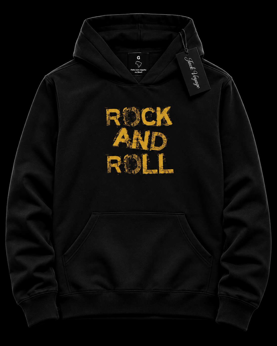 Moletom capuz rock and roll try
