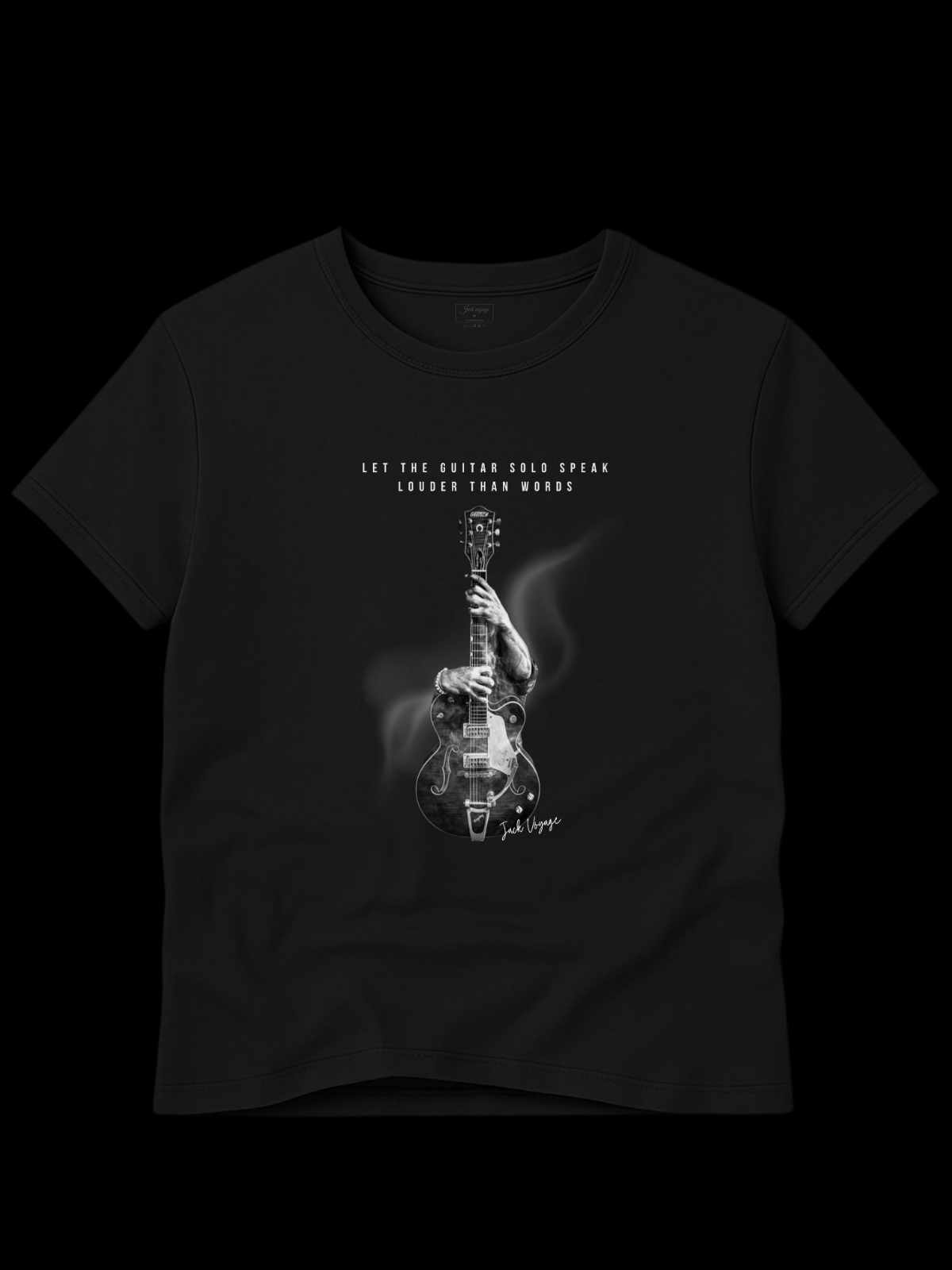 Camiseta "Deixe o solo de guitarra falar mais alto que palavras 2" jackmusic©
