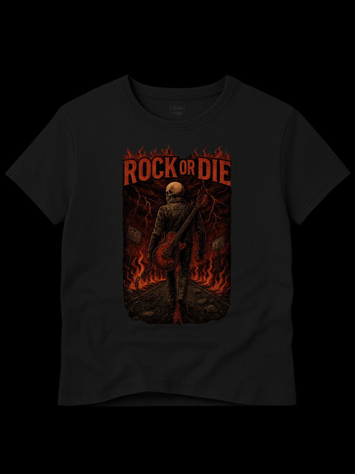 Camiseta "rock or die red"  jackreference©