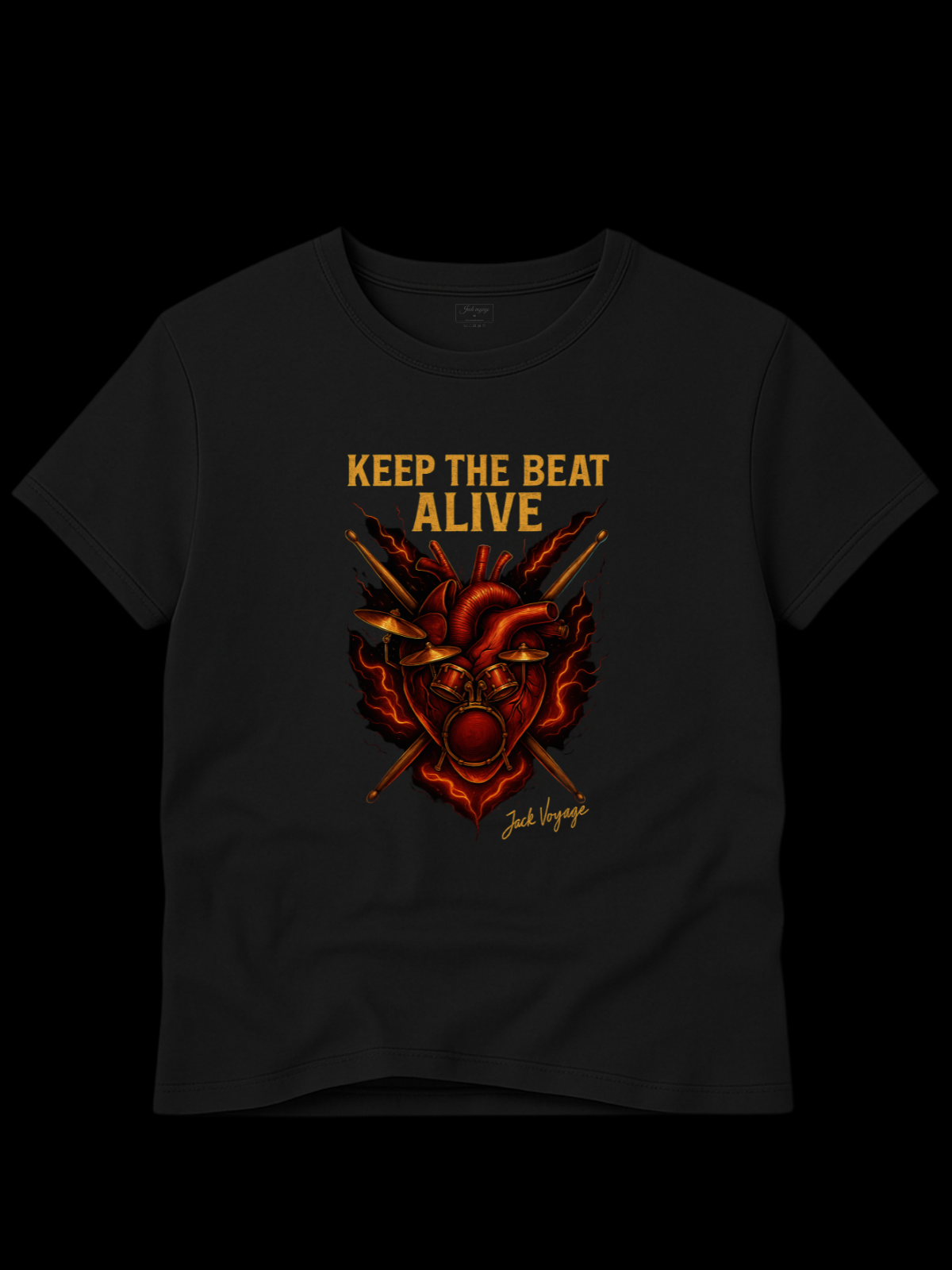 Camiseta "mantenha a batida viva" jackmusic©