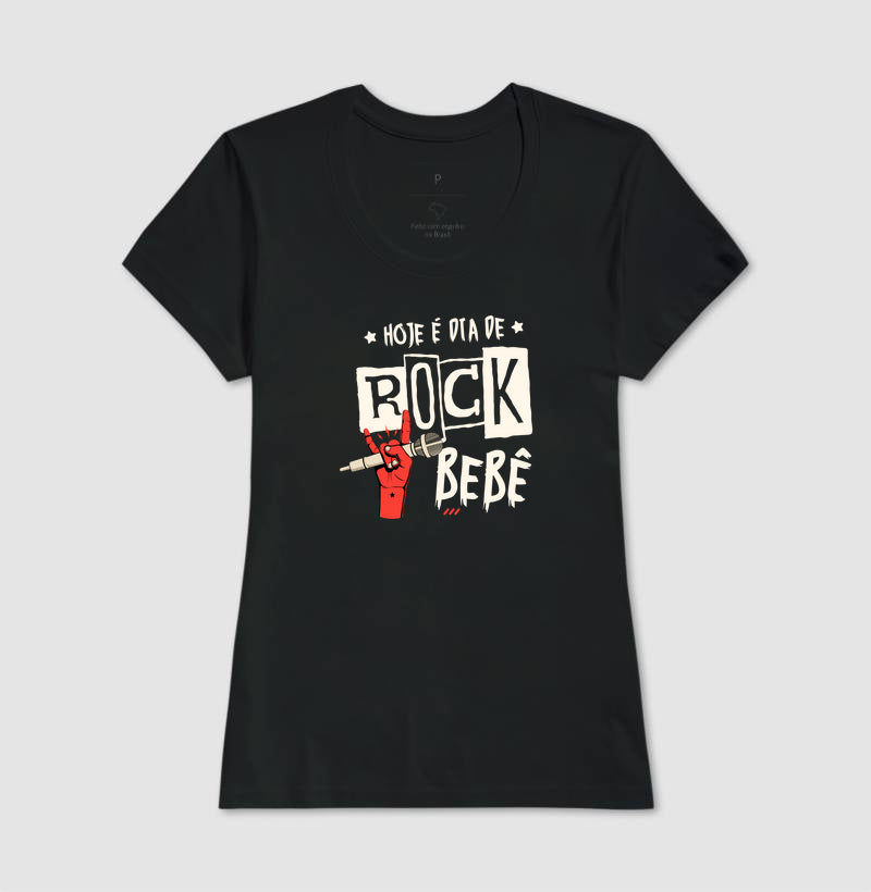 Camiseta Hoje é dia de rock bebê®