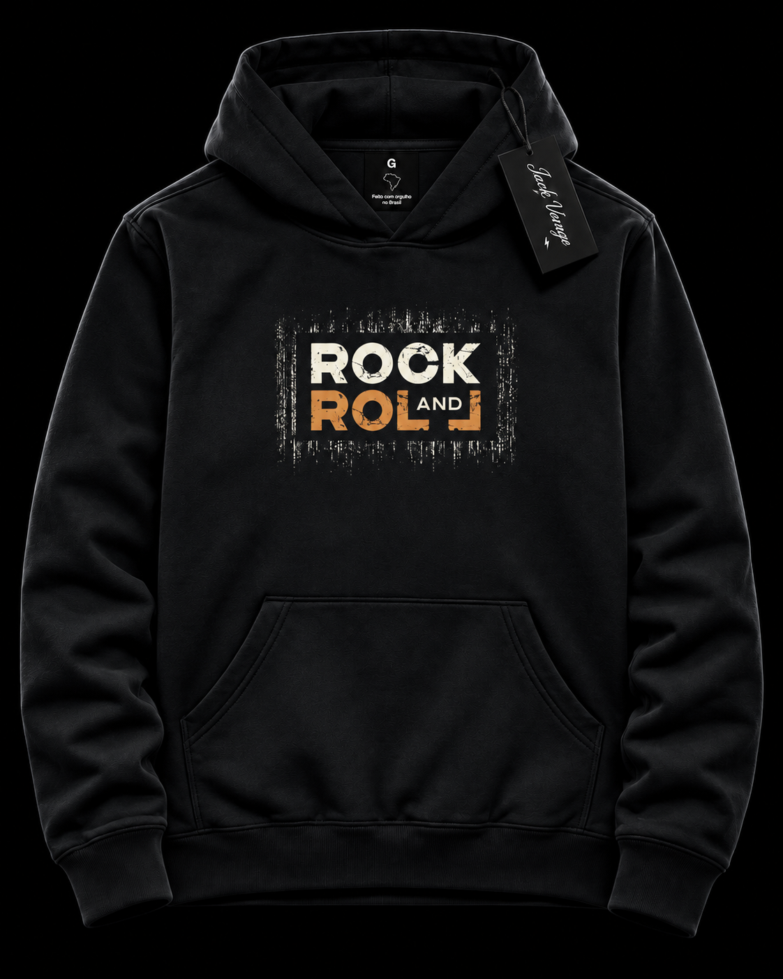 Moletom capuz Rock and Roll